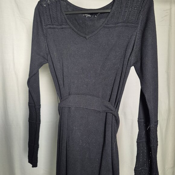 Women's Prana Black Knit Dress with Pretty Details. Size Small - Picture 2 of 3
